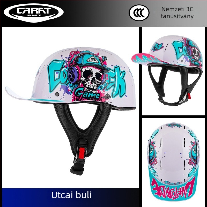 Half Helmet, ABS, Uniszex, Retro Stílus, Motorkerékpárhoz