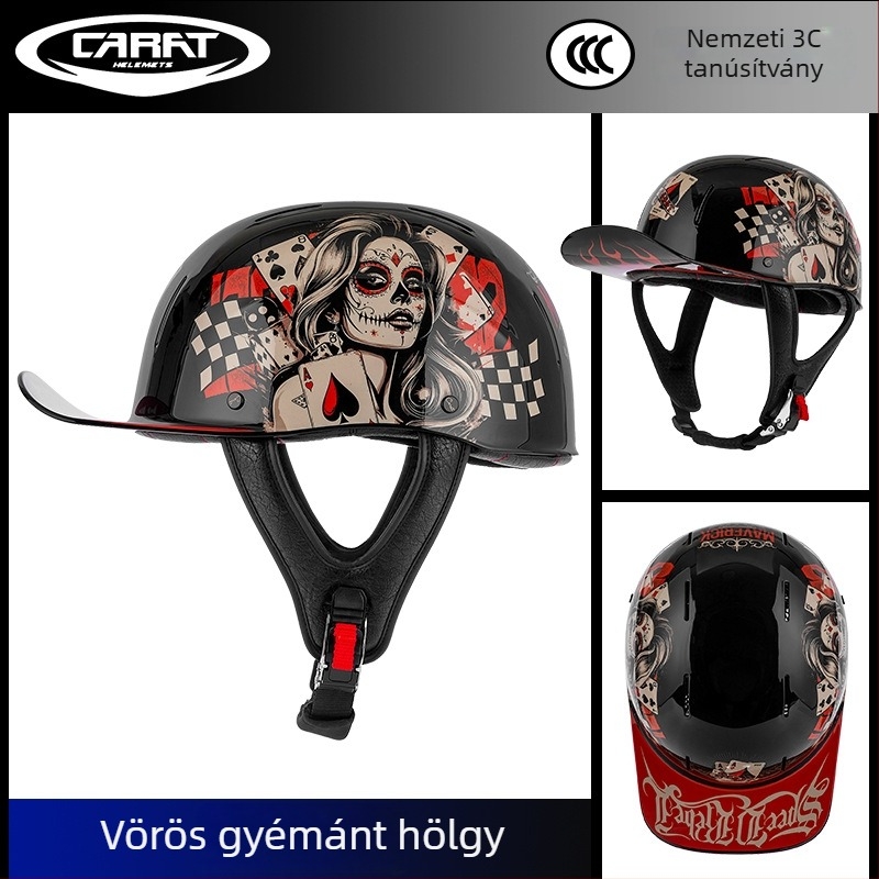Half Helmet, ABS, Uniszex, Retro Stílus, Motorkerékpárhoz