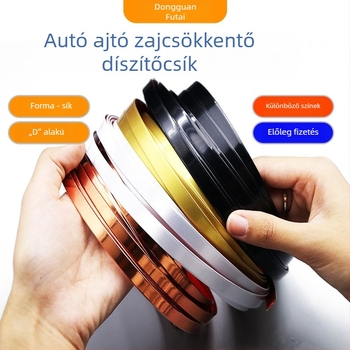 D10 PVC autóajtó dekorációs csík, krómozott ablaksáv, öntapadós védőél