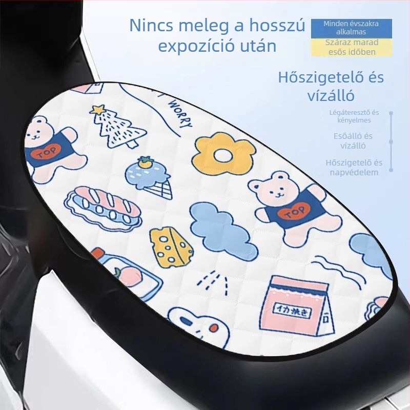Elektromos jármű ülésvédő huzat, len anyag, nyári használat, légáteresztő, töltet nélküli, logó nélküli