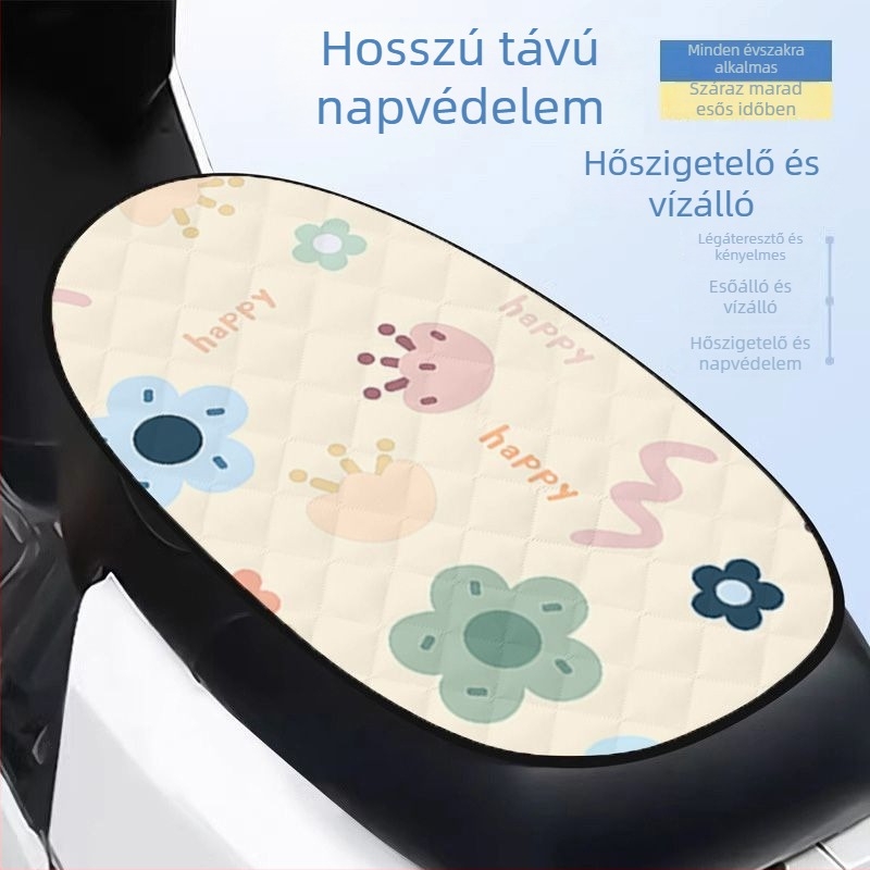 Elektromos jármű ülésvédő huzat, len anyag, nyári használat, légáteresztő, töltet nélküli, logó nélküli