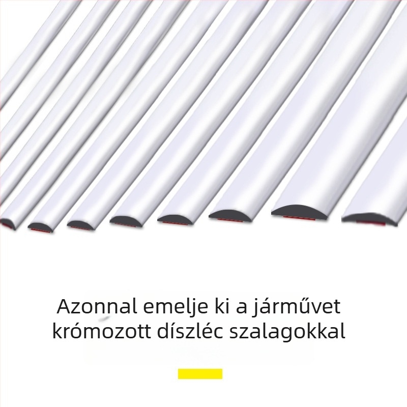 Króm bevonat autó karosszéria díszítő szalag, univerzális illeszkedés, testreszabható feldolgozás, licencelt magáncímke, kód R-2104-6