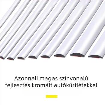 Autó karosszéria krómozott díszítő szalag – puha PVC él, chrome bevonattal, karcolásvédő, MT-hez kompatibilis, általános modell, testreszabás elérhető