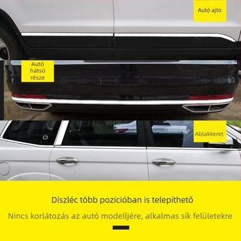 Autókarosszéria-díszítő szalag - kromált PVC, karcolás elleni, univerzális kompatibilitás, Márka: RUNDONG AUTO ACCESSORIES, Külső azonosító: R-2104-4