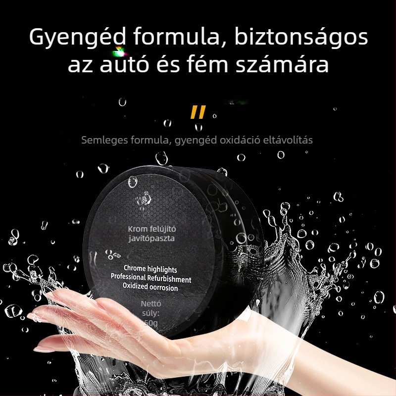Autóablak krom vonalainak felújító készlet – Quick cat, abrazív + tömítőanyag, 3 éves szavatosság, termékkód Chrome refurbishing agent kit, autóhabos tisztító
