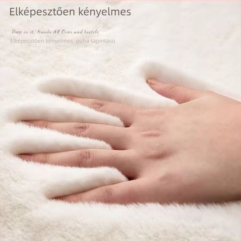 Divatos erkély- és ablakpárkány matrac, nyúl szőrös plüss ülőpárna, hercegnő szoba dekoráció, őszi-téli stílus