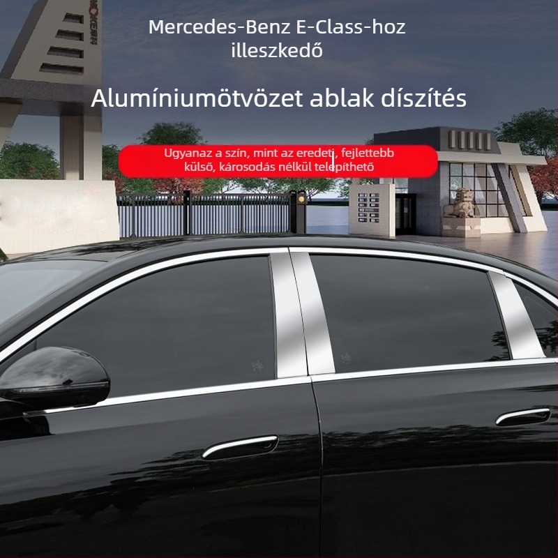 Mercedes-Benz E-Klasse ablak középső oszlop dekoratív fénycsíkja modellhez 24–25, E300L/E260L