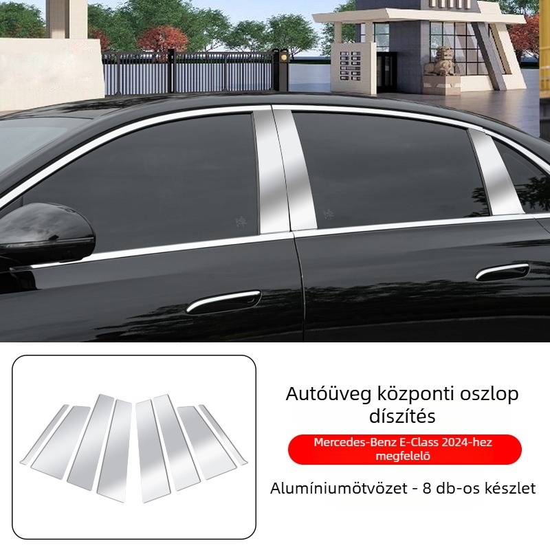 Mercedes-Benz E-Klasse ablak középső oszlop dekoratív fénycsíkja modellhez 24–25, E300L/E260L