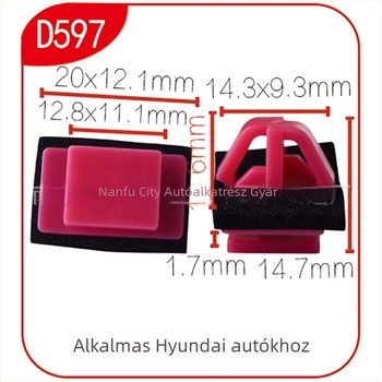 Autócsipesz Hyundai Modern ajtópanelhez és kerékív díszítéséhez, modell D597