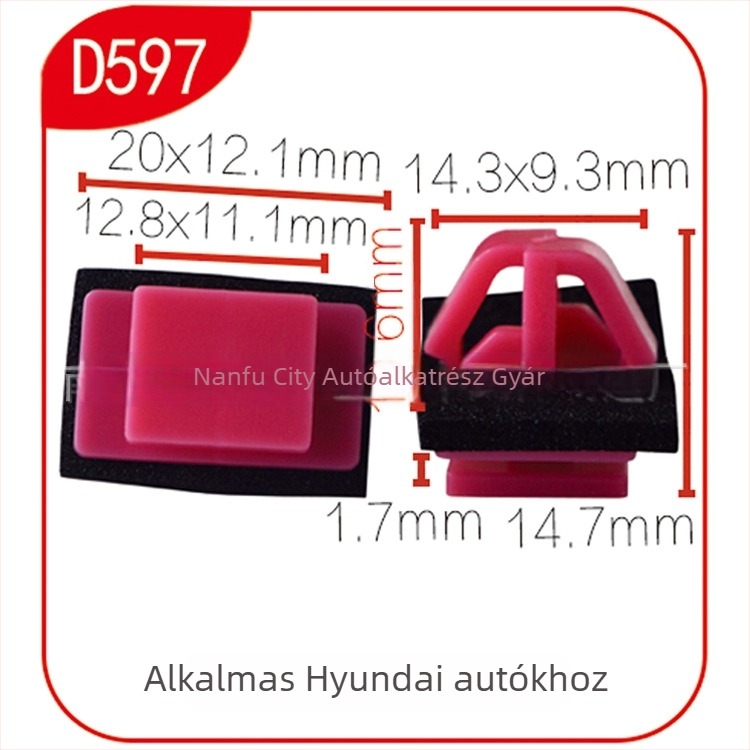 Autócsipesz Hyundai Modern ajtópanelhez és kerékív díszítéséhez, modell D597