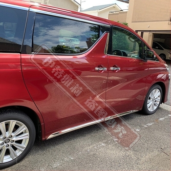 Rozsdamentes acél oldalsó szoknya élvédő Alphard/Vellfire 30 sorozathoz, 2015–2020 modellek, testreszabás elérhető.