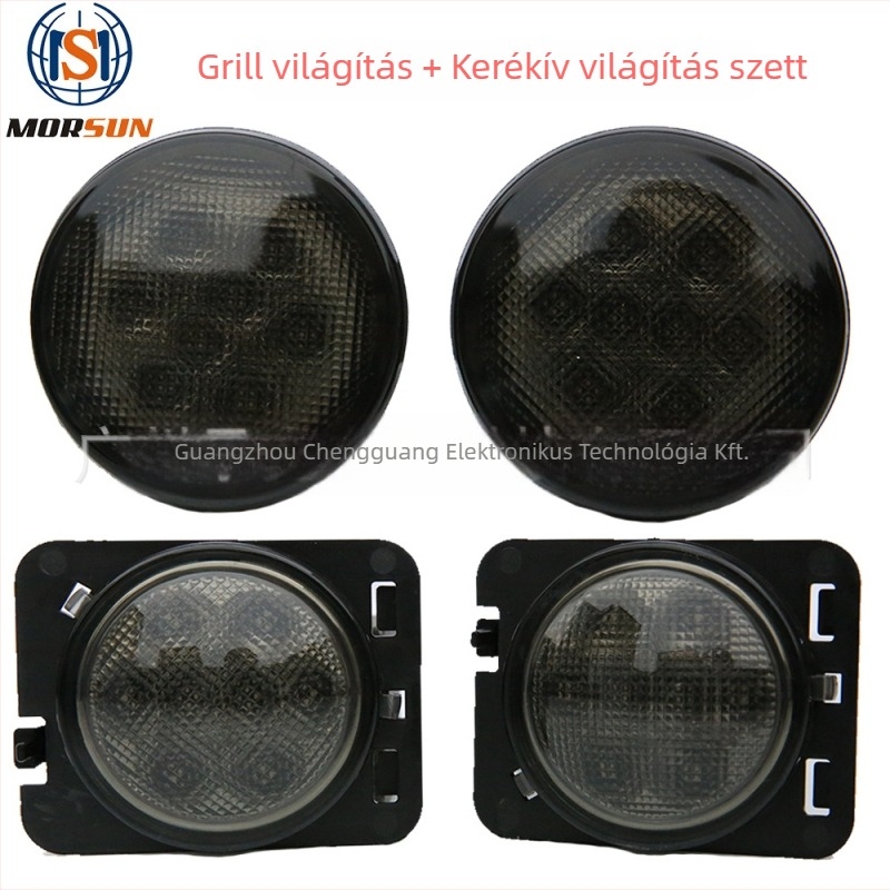 Jeep Wrangler LED irányjelző készlet grill szemöldökökhöz (MS-FGL-1 + MS-FFL-1) 12V, 0.6W, 6500K, 30000h