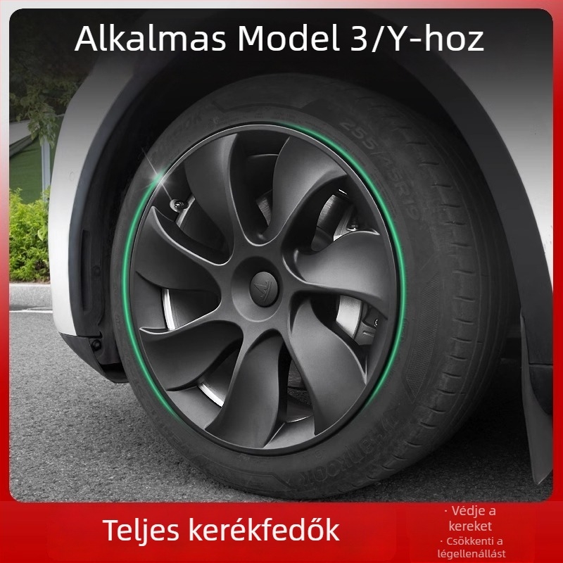 Tesla Model 3 és Model Y kerékagyfedő – indukciós turbinas kerékfedő, opcionális kiadás, középfedél kiegészítők