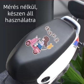 PU anyagú elektromos motorkerékpár ülésvédő, vízálló, egész évben használható, logó nyomtatás