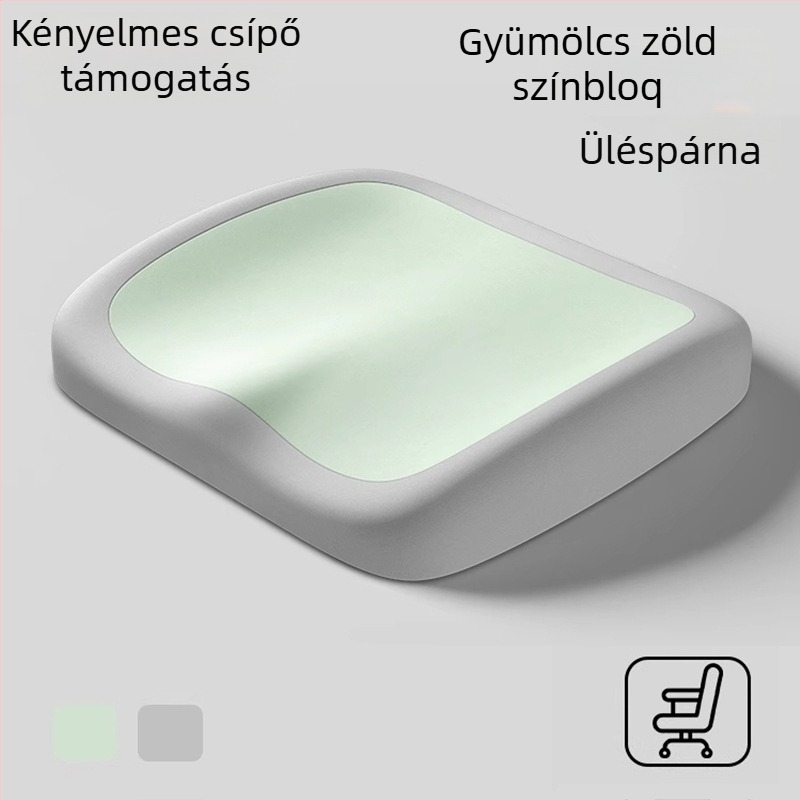 Memóriahabos irodai székkispárna — lassú visszacsatolás, ergonomikus párna hosszú üléshez