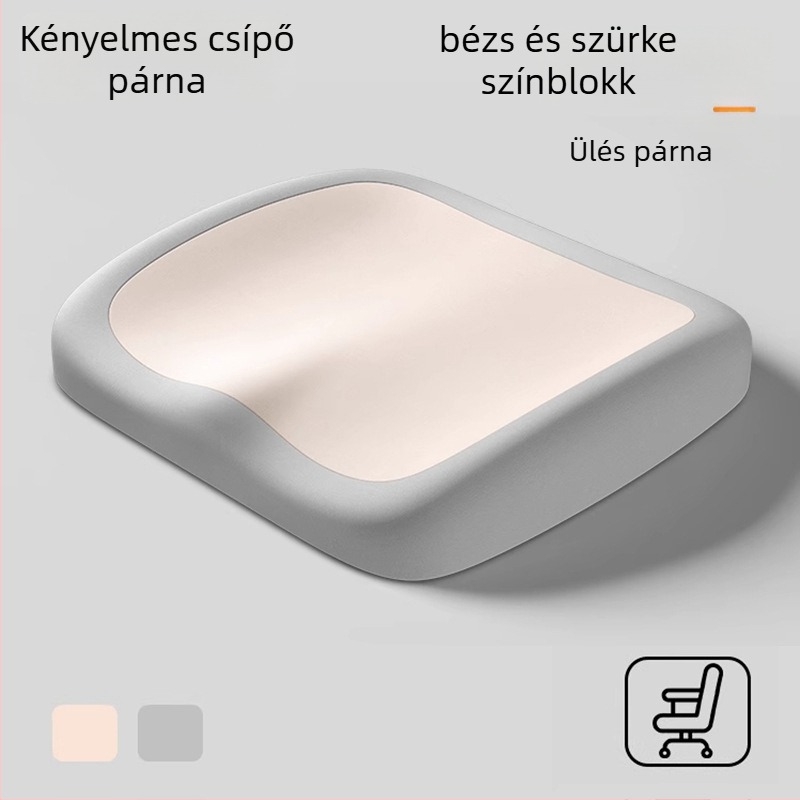 Memóriahabos irodai székkispárna — lassú visszacsatolás, ergonomikus párna hosszú üléshez