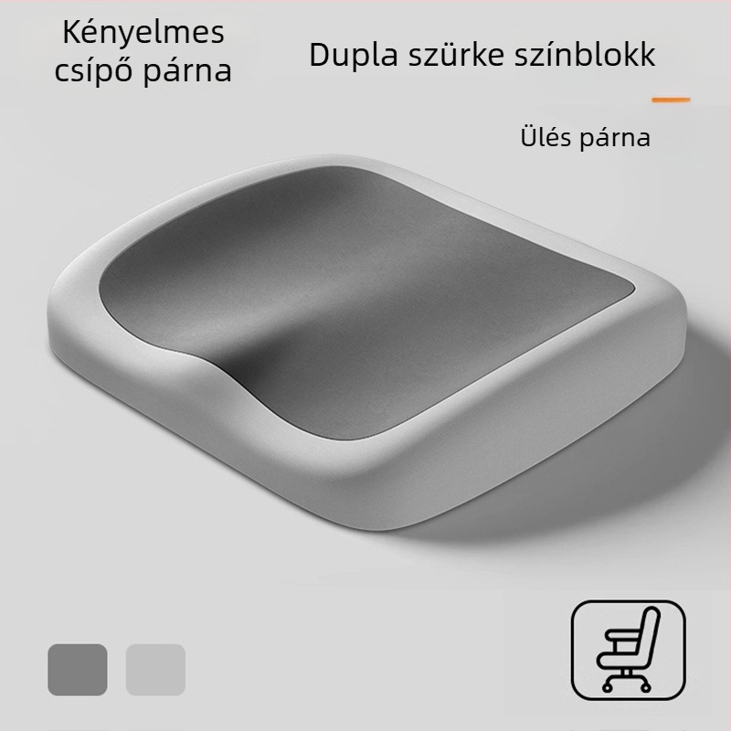 Memóriahabos irodai székkispárna — lassú visszacsatolás, ergonomikus párna hosszú üléshez