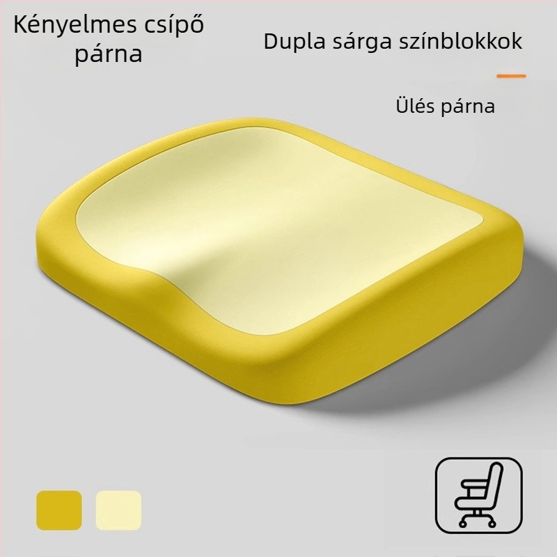 Memóriahabos irodai székkispárna — lassú visszacsatolás, ergonomikus párna hosszú üléshez