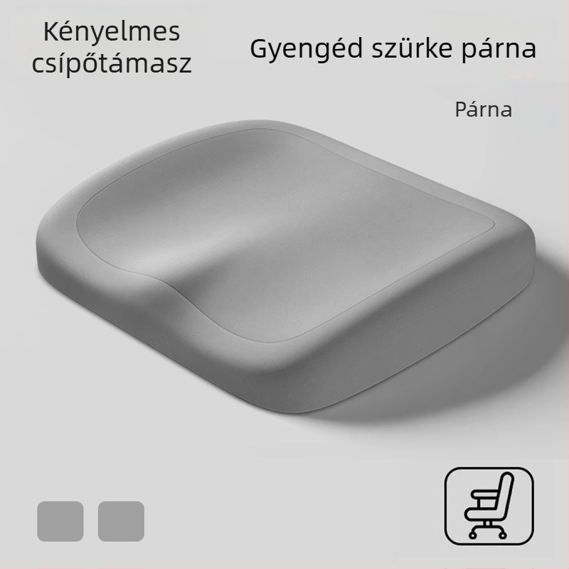 Memóriahabos irodai székkispárna — lassú visszacsatolás, ergonomikus párna hosszú üléshez