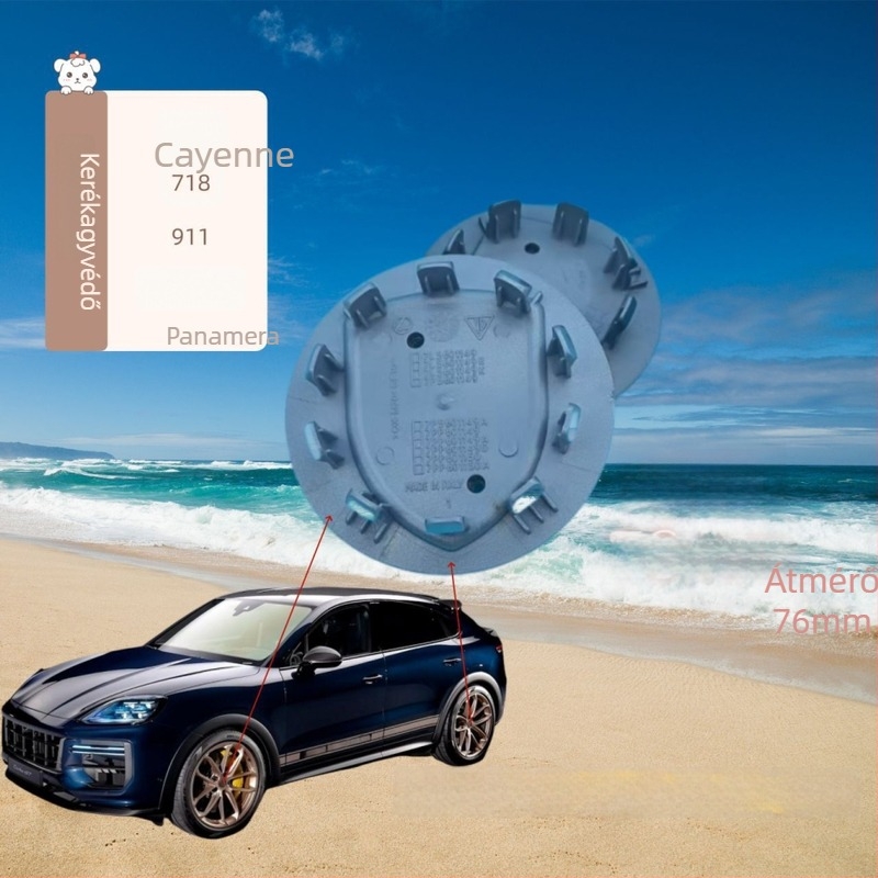 Baoshijie kerék középtakaró sapka, 76 mm és 65 mm, Porsche Cayenne, Macan, 718, 911, Panamera