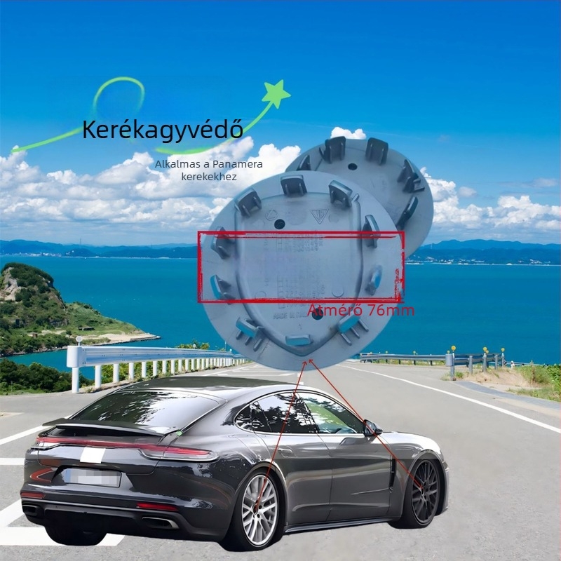 Baoshijie kerék középtakaró sapka, 76 mm és 65 mm, Porsche Cayenne, Macan, 718, 911, Panamera