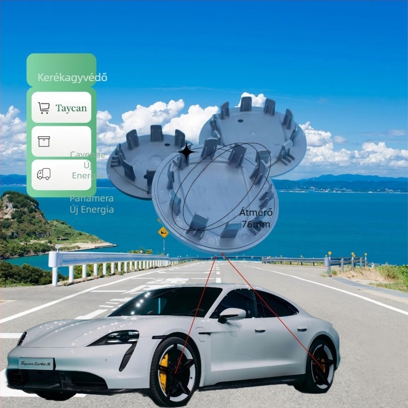 Baoshijie kerék középtakaró sapka, 76 mm és 65 mm, Porsche Cayenne, Macan, 718, 911, Panamera