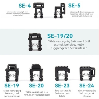 PA66 autóipari önzáró kábelkötegelők, 1.1–2.5 mm, V-0 tűzállóság
