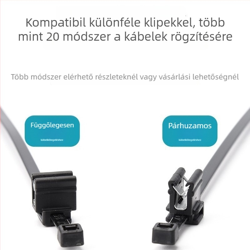 PA66 autóipari önzáró kábelkötegelők, 1.1–2.5 mm, V-0 tűzállóság