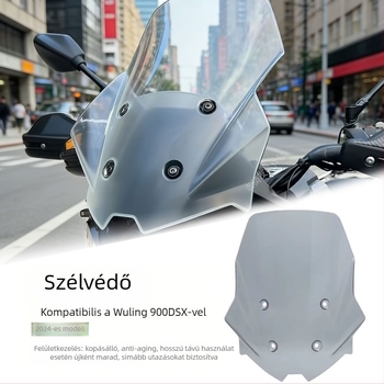 Motorkerékpár elülső szélvédő DS900X - nagy átlátszóság, szél- és esőálló pajzs, LISM márka, egyedi feldolgozás