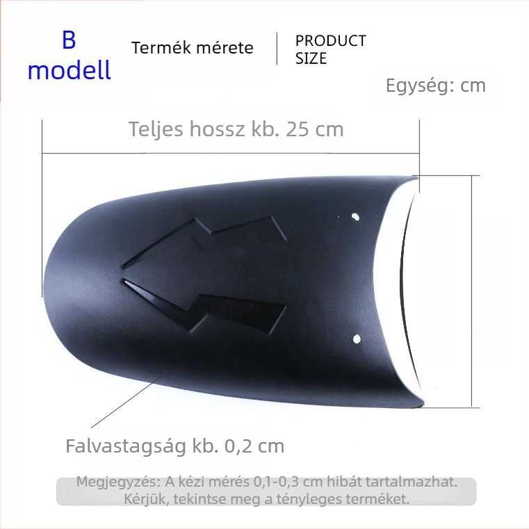 Univerzális motorkerékpár elülső sárvédő kiterjesztett sárvédővel Yamaha M3, Little Monkey és Little Monster számára