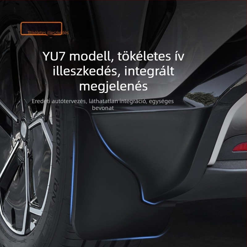 Xiaomi Yu7/SU7-hez való gyári első és hátsó sárvédők, fúrás nélküli telepítésű kiegészítő.
