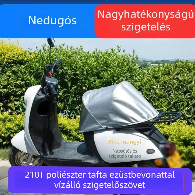Elektronikus motorkerékpár ülésvédő, Oxford anyagból, egész évben használható, logó nélkül