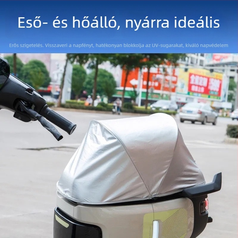 Elektronikus motorkerékpár ülésvédő, Oxford anyagból, egész évben használható, logó nélkül