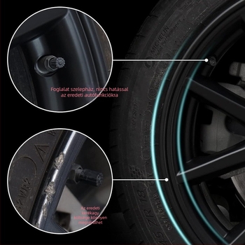Tesla Model 3 ABS kerékagyfedél készlet, testreszabható, Model 3 kompatibilis, védőgyűrű