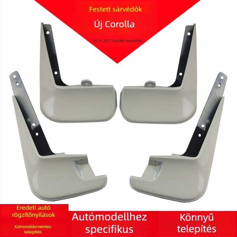 Toyota Corolla festett első sárvédő, 2014-2019, fehér