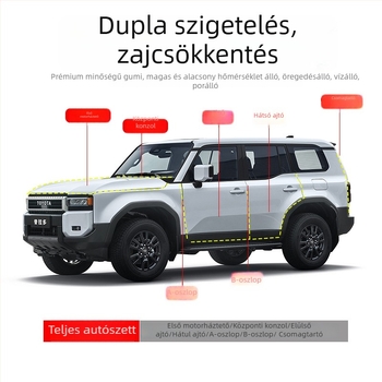 Prado ajtó tömítőszalag – teljes autóhangszigetelés, kompatibilis 24 Prado modelllel, modell 24new Prado, márka Fit Club/No.1