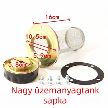 Töltőgép olajtartály fedél-összeállítás szűrőhálóval kompakt rakodókhoz