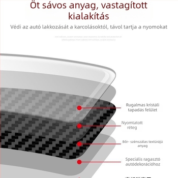Ütközésvédő karbonszálas szalag ragasztóval autókhoz | Márka: siyarui | Modell: Carbon fiber eyebrow stickers | Univerzális kompatibilitás