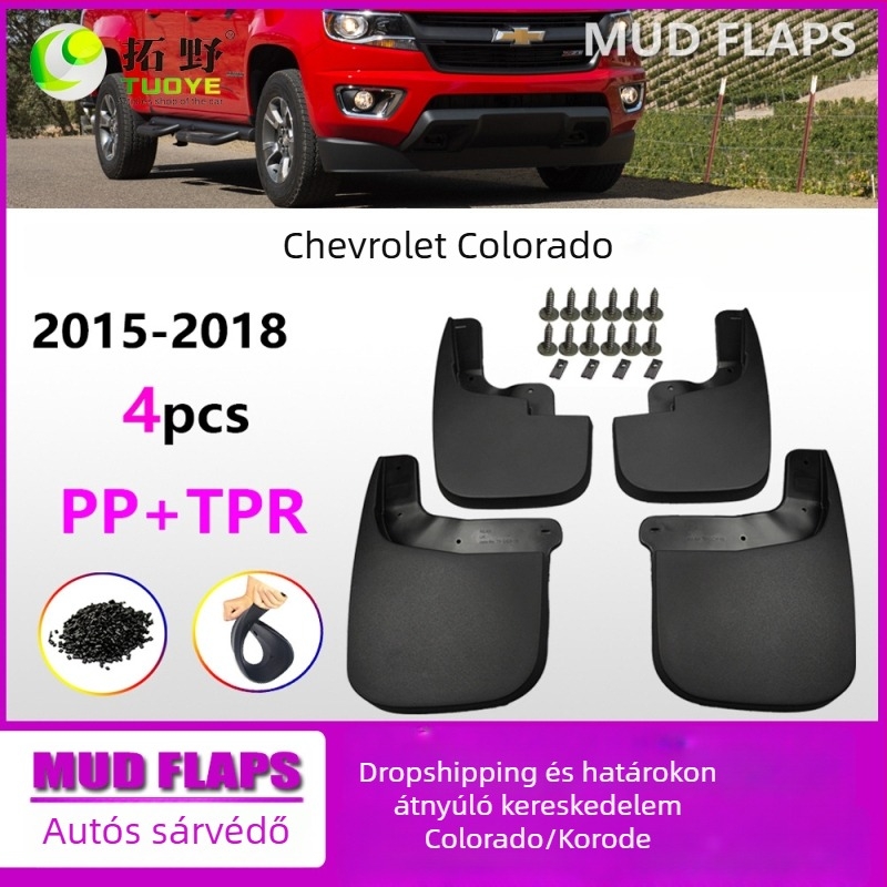 Chevrolet Colorado sárvédők, 2015-2018, műanyag autó sárvédők