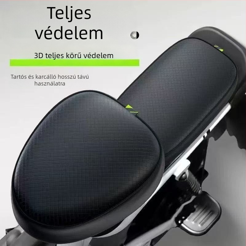 Elektromos kerékpár ülésvédő, vízálló, négy évszakos, bőr felület, töltet szintetikus rostokból, eredeti varrás