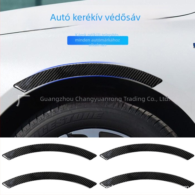 Lökhárító szalag, karbon szálas + epoxigyanta, modell Carbon fiber wheel eyebrow, univerzális kompatibilitás, márka Chang Wanrong