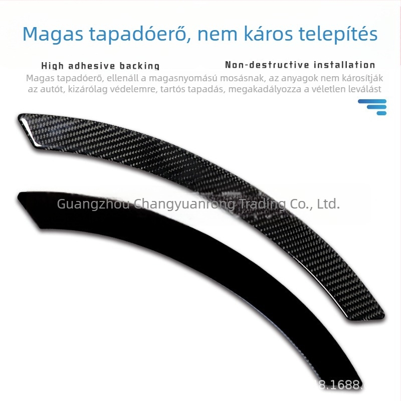 Lökhárító szalag, karbon szálas + epoxigyanta, modell Carbon fiber wheel eyebrow, univerzális kompatibilitás, márka Chang Wanrong