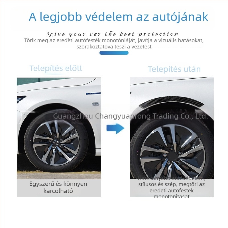 Lökhárító szalag, karbon szálas + epoxigyanta, modell Carbon fiber wheel eyebrow, univerzális kompatibilitás, márka Chang Wanrong