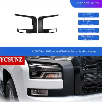 Ütközésvédő elülső díszléc Mitsubishi L200 TRITON (23 modellhez) – ABS, Modell MT23FBT-6303-BK, Testreszabható
