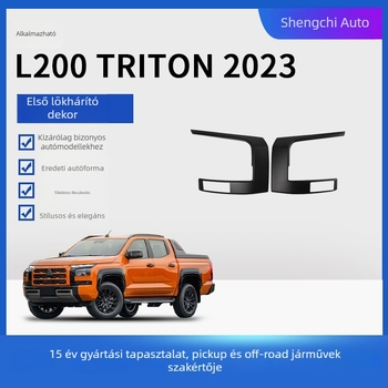 Ütközésvédő elülső díszléc Mitsubishi L200 TRITON (23 modellhez) – ABS, Modell MT23FBT-6303-BK, Testreszabható