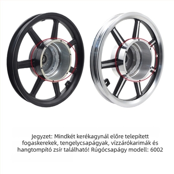 Kerékagy motor – alumínium ötvözet, fogazott nagysebességű motor, acél gyűrű, hátsó kerék elektromos autóhoz, integrált kivitel