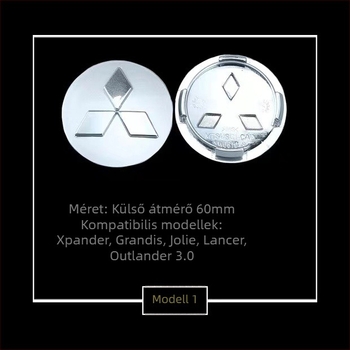 Mitsubishi kerékagyfedél, műanyag, testreszabható