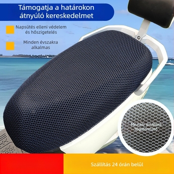 Univerzális motorkerékpár ülésvédő hálós mintázattal, hőszigeteléssel és légáteresztő képességgel, elektromos kerékpárokhoz és robogókhoz