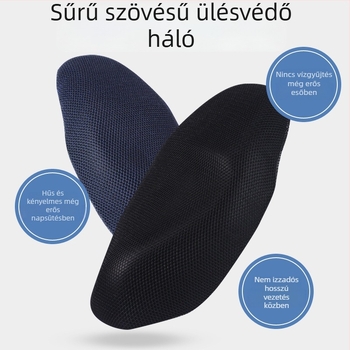 Univerzális motorkerékpár ülésvédő hálós mintázattal, hőszigeteléssel és légáteresztő képességgel, elektromos kerékpárokhoz és robogókhoz
