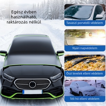 Oxford anyagból készült univerzális első szélvédő hóvédő, teleszkópos rögzítés, 320 g, vastagított dizájn